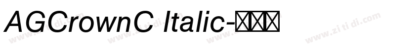 AGCrownC Italic字体转换 AGCrownC Italic字体转换